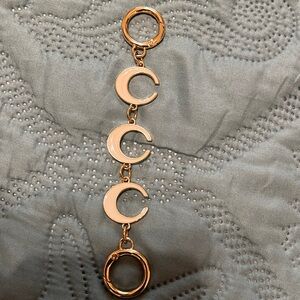 White Crescent Bag or Chain Extender